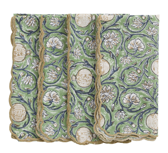 Tangier Pomegranate servietter 4 pk grønn 50x50cm
