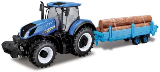 BB Junior Farmland New Holland Traktor T7.315 med Tømmertilhenger 1:32