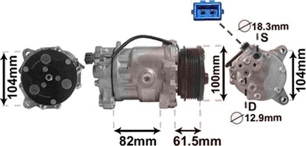 VAN WEZEL 5800K167 AC-kompressor VAN WEZEL 5800K167 AC-kompressor