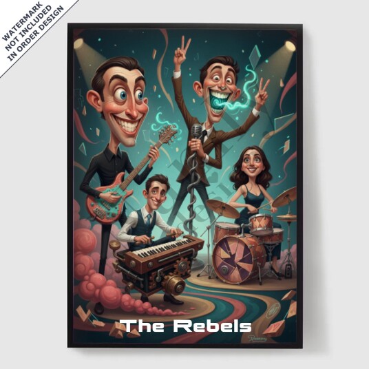 Namly Design Personalisert Plakat Karikaturband AI Plakat POSTERLJTDWC