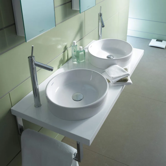 Duravit Starck 2 Toppmontert servant 440x400 mm, slipt underkant, u/overløp