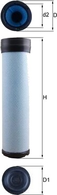 Sekundært luftfilter MAHLE LXS 284 Sekundært luftfilter MAHLE LXS 284