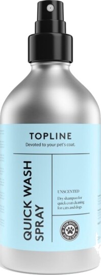 Topline Quick Wash Tørrsjampo For Hund Og Katt 250 ml Topline Quick Wash Tørrsjampo For Hund Og Katt 250 ml