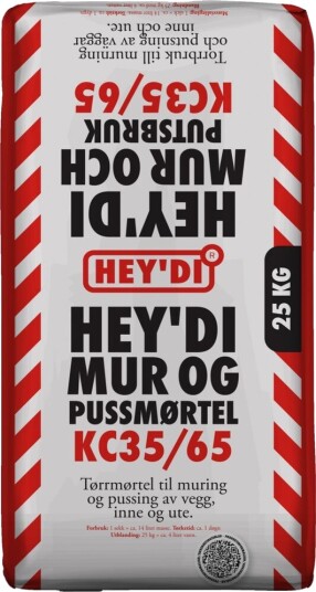 Heydi Mur&Puss KC35/65 25kg Mørtel Tørrmørtel