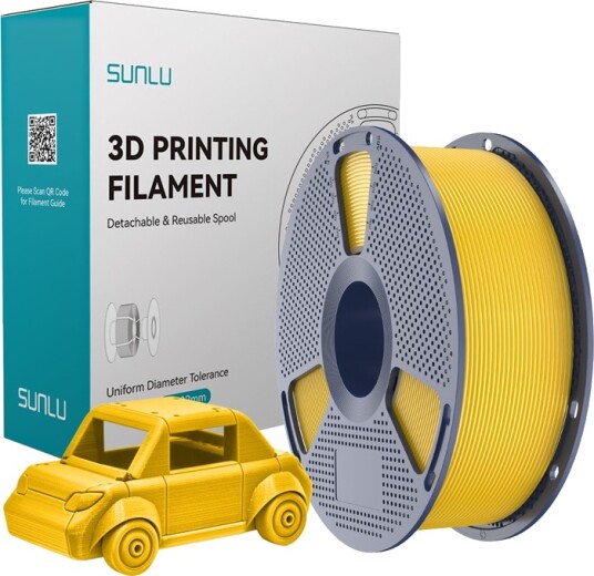 Sunlu Petg-Filament (Lys Gul)