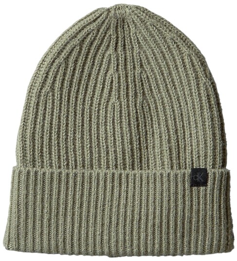 Calvin Klein Monogram Rib Beanie Green L/XL Calvin Klein Monogram Rib Beanie Green L/XL