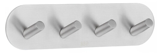 Beslagsboden Kroklist 4 Kroker 1094 - Selvklebende Matt Krom