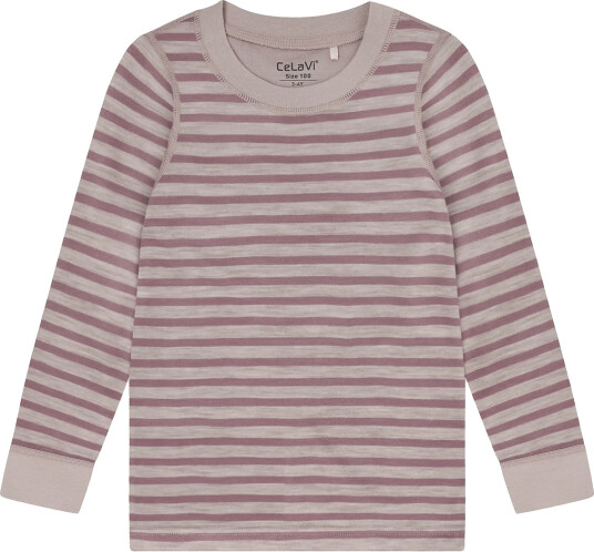 CeLaVi Blouse Ls Yd Stripe Purple 140
