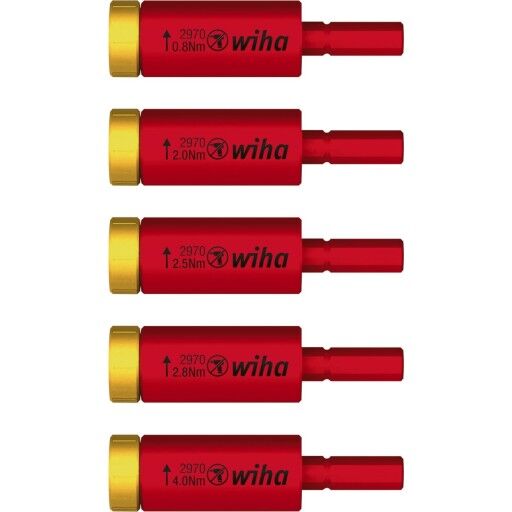 Wiha 1000 V Easytorque Momentsæt 0,8 + 2,0 + 2,5 + 2,8 + 4,0 Nm