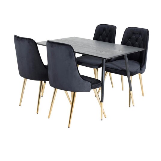 Venture Home Spisegruppe Venture Home Dipp med 4 Velvet Deluxe Stoler GR20002