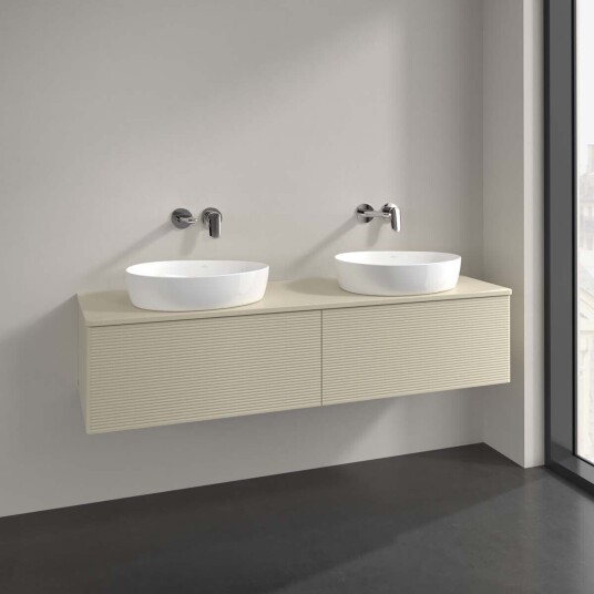 Villeroy & Boch Antao Servantskap med 2 skuffer 160x50x36 cm m/lys Grå Matt