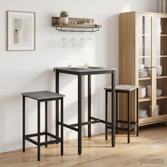 vidaXL Barstol 2 stk. Grå Sonoma 40 x 32 x 64 cm Konstruert tre vidaXL Barstol 2 stk. Grå Sonoma 40 x 32 x 64 cm Konstruert tre