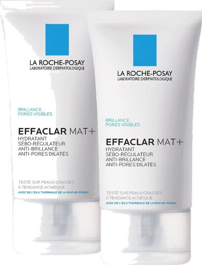 La Roche-Posay Effaclar Mat+ Dagkrem, 2 x 40 ml
