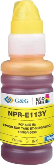TB Blekkpatron No.113 Gul EcoTank (70ml), erstatter Epson C13T06B440