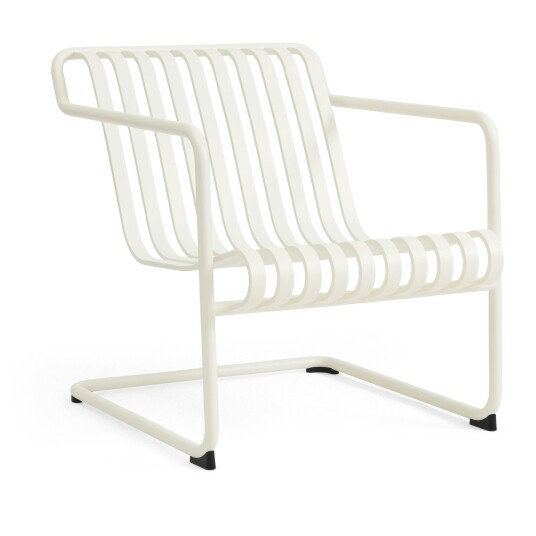 Palissade Cantilever Lounge Chair Low Cream white powder coated steel Palissade Cantilever Lounge Chair Low Cream white powder coated steel
