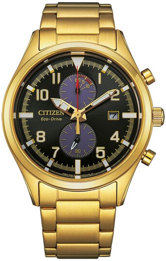Citizen Herreklokke CA7022 87E Eco Drive Sort/Gulltonet stål Ø43 mm Citizen Herreklokke CA7022 87E Eco Drive Sort/Gulltonet stål Ø43 mm