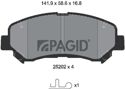 Bremseklosser PAGID T2073N