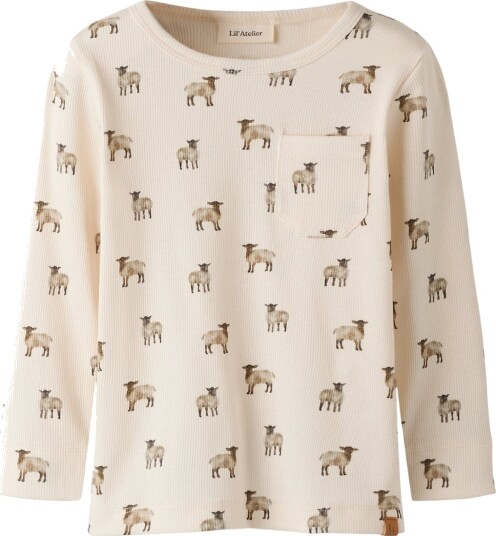 Lil" Atelier Topp NmmGavo Turteldue/Sau Lil Atelier 4 år (104) Singlet Beige Brun Hvit