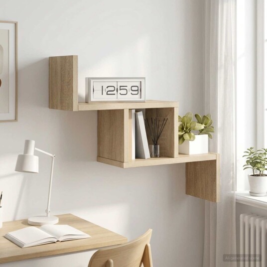vidaXL Vegghylle Sonoma eik 48 x 15 x 42 cm Konstruert tre