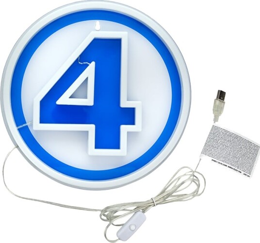 Paladone Fantastic 4 LED neonlys for veggmontering Paladone Fantastic 4 LED neonlys for veggmontering
