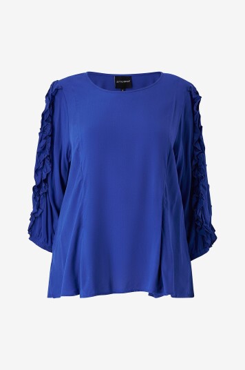 Studio - Topp sFillis Blouse With Fun Sleeves - Blå
