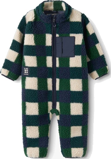 LIEWOOD Nolano Teddy Jumpsuit Mega Check/Bright garden 80