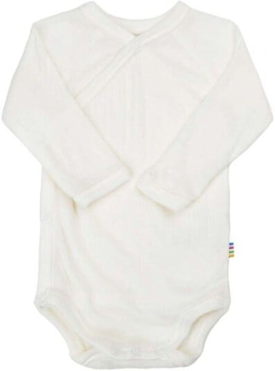 Joha omslagsbody i ull Off White