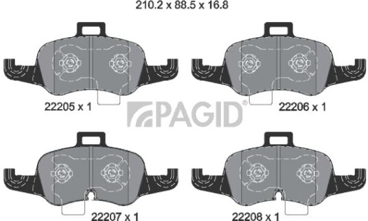 PAGID T2843N Bremseklosser