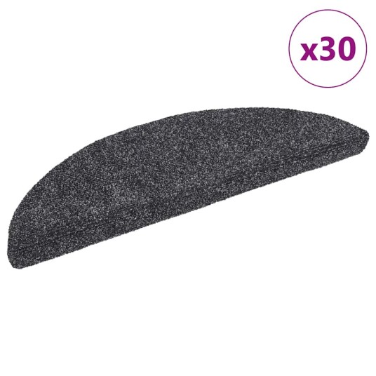  Selvklebende trappematter 30 stk mørkegrå 56x17x3 cm 8721288457998