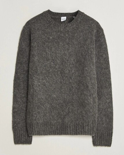 Aspesi Brushed Shetland Sweater Grey Melange