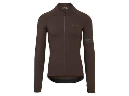 AGU Performance langermet sykkeltrøje Solid ground coffee herre