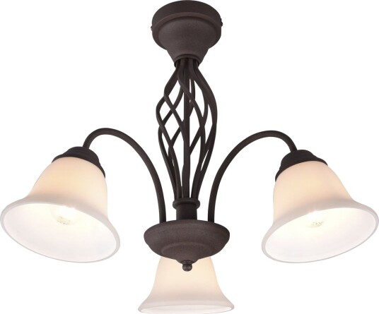 Trio Lighting Rostica plafond 3L E27 rustikk -