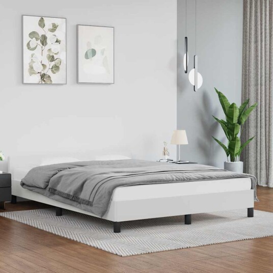 vidaXL Sengeramme hodegavl hvit 180x200 cm 6FT Super King kunstskinn