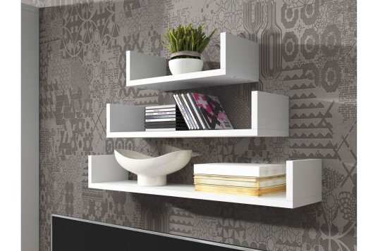 Vegghylla Trio   Beige/Brun/Hvit