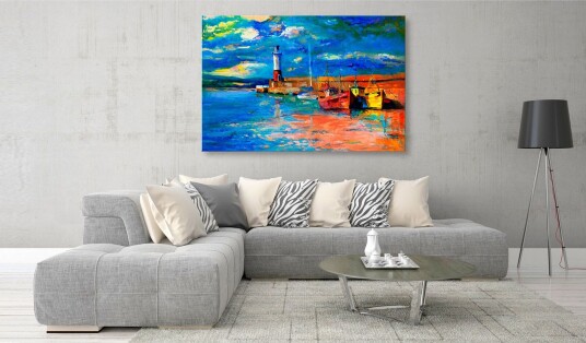 Tavle Seaside Landscape: The Lighthouse 120X80 Artgeist sp. z o. o.
