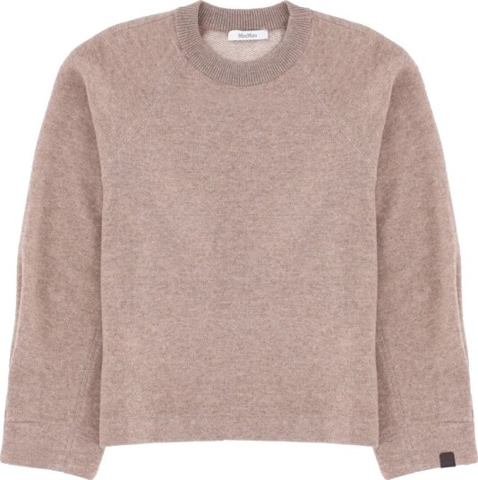 Max Mara Dame Strikkevarer Beige M,