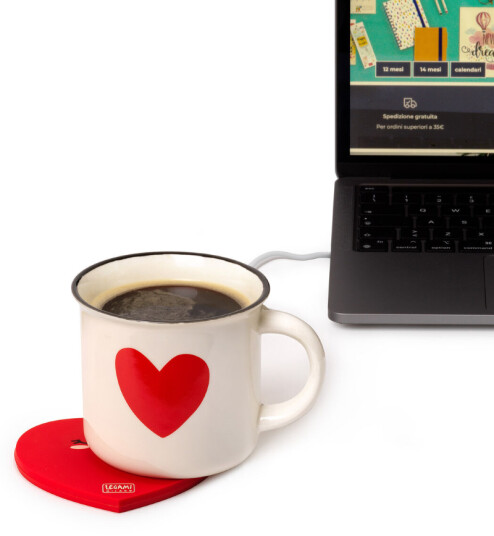 Legami  Warm-it-Up Kaffekoppvarmer Hjerte USB