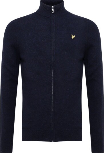 Lyle & Scott Lambswool Blend Zip Through Cardigan Navy XS Lyle & Scott Lambswool Blend Zip Through Cardigan Navy XS
