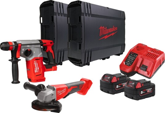 Milwaukee Kombisett 4933498575 Med Batteri Og Lader