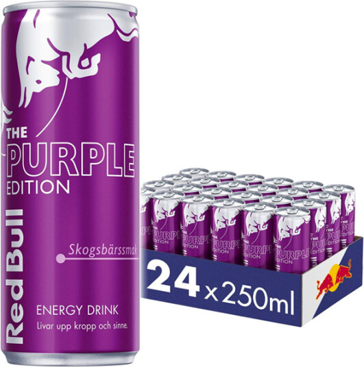 24 x Red Bull Energidryck 250 ml Purple Edition Skogsbär