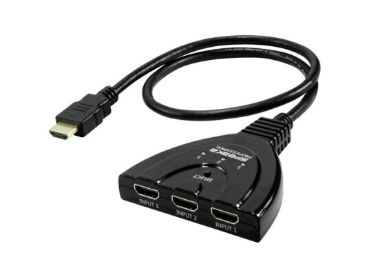 Speaka Professional Sp-Hdsw-200 3 Porte Hdmi-Switch Ultra Hd-Kompatibel 7680 X 4320 Pixel