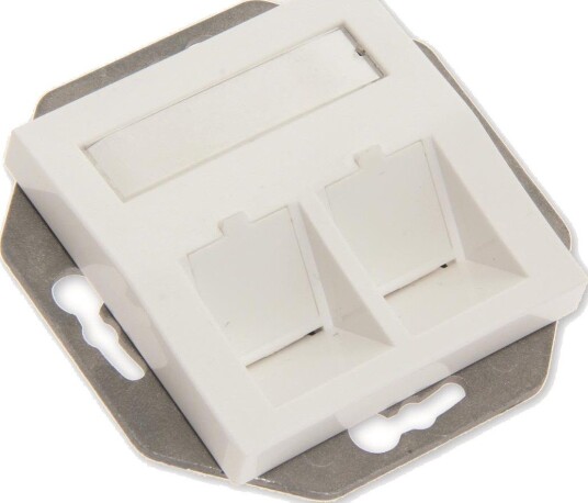Eurolan 12B-1X-05Wt Midtplate 2 X RJ45, 56 X 56 mm