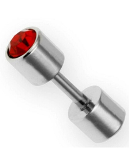 Two Red Stones Fake Piercing