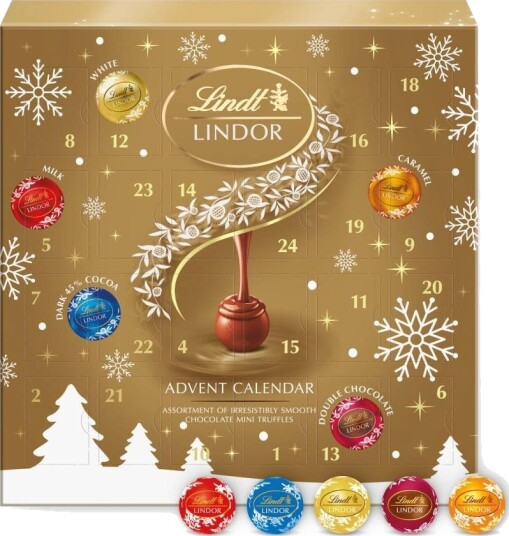 Hancocks Lindt Lindor Assorted Mini Truffle Calendar Stor Trøffelsjokolade Adventskalender 117g Hancocks Lindt Lindor Assorted Mini Truffle Calendar Stor Trøffelsjokolade Adventskalender 117g