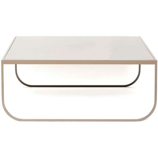 Asplund Tati 90 Salongbord Høy Nougat / Lakkert Glass