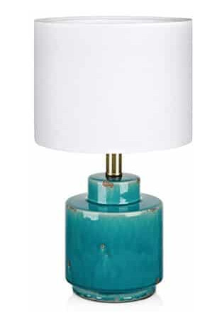 Cous Bordlampe Antikkblå/Hvit