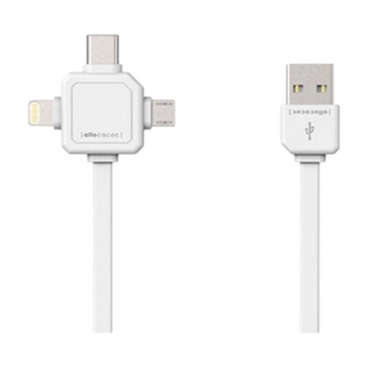 ALLACACOC POWER USB-A - USB-C/LIGHTNING/MICRO-USB LADEKABEL 1,5M ALLACACOC POWER USB-A - USB-C/LIGHTNING/MICRO-USB LADEKABEL 1,5M