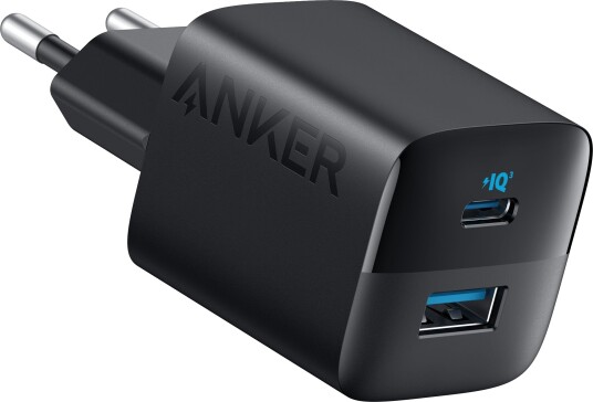 Anker 323 33W Hurtiglader med USB-A og USB-C, Svart – Kompakt Mobillader Anker 323 33W Hurtiglader med USB-A og USB-C, Svart – Kompakt Mobillader