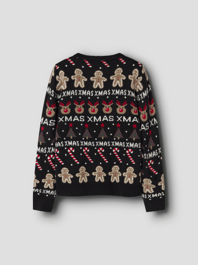 Name It Black Nknrasko Ls Strikk Box 134 140