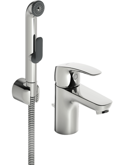 Oras safira washbasin with bidetta handshower and pop up was